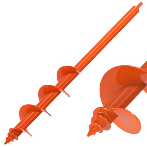 Insaga Schlangenbohrer zum Bepflanzen, 7,6 x 61 cm, Gewindebohrer, Gartenschneckenbohrer, Erdbohrer für Blumenzwiebeln, Gemüse, Zaunpfosten und Regenschirmlöcher, passt in 3/8-Zoll-Bohrfutter von Insaga