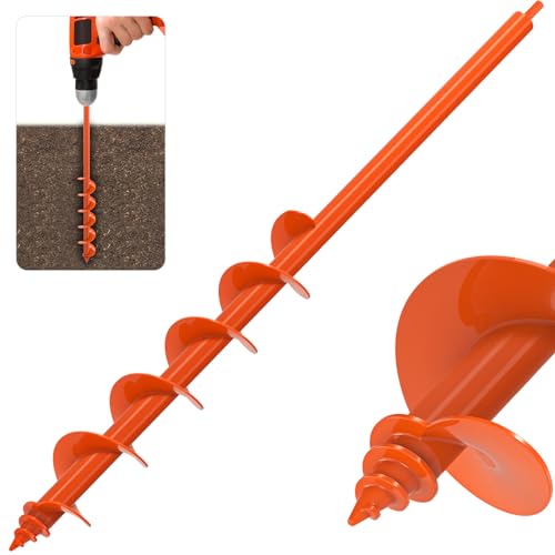 Insaga Schlangenbohrer zum Bepflanzen, 7,6 x 81,3 cm, Gartenerdschnecke, 3 mm dicker, Bohrer zum Graben von Löchern, robuster Schlangenbohrer, Erdlochbagger für Blumen, Pflanzen, passend für 3/8 Insaga Schlangenbohrer zum Bepflanzen, 7,6 x 81,3 cm, Gartenerdschnecke, 3 mm dicker, Bohrer zum Graben von Löchern, robuster Schlangenbohrer, Erdlochbagger für Blumen, Pflanzen, passend für 3/8 von Insaga