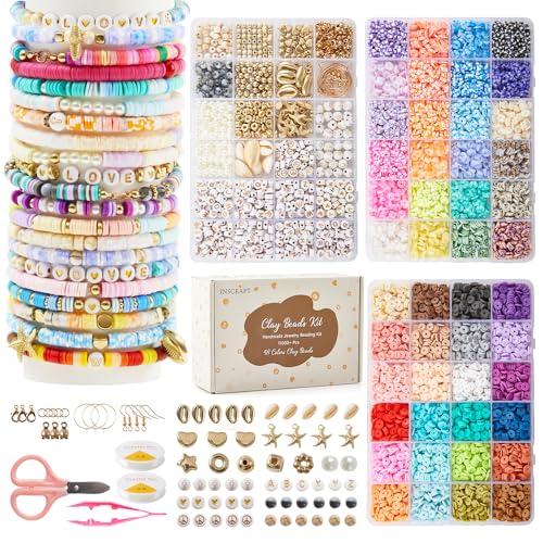 48 Farben 11000 Stück Perlen Set Zum Auffädeln, 6mm Perlen für Armbänder, Perlenset Polymer Clay Beads 48 Farben 11000 Stück Perlen Set Zum Auffädeln, 6mm Perlen für Armbänder, Perlenset Polymer Clay Beads von Inscraft