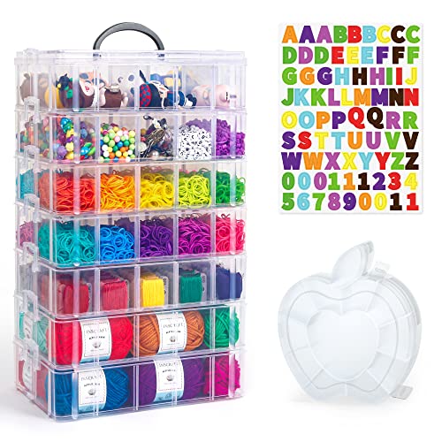 Inscraft Sortierbox, 7 stöckige Aufbweahrungsbox mit 70 verstellbaren Fächern, stapelbarer Sortierkasten, geeignet für Spielzeug, Kunstwerke, Schmuck Inscraft Sortierbox, 7 stöckige Aufbweahrungsbox mit 70 verstellbaren Fächern, stapelbarer Sortierkasten, geeignet für Spielzeug, Kunstwerke, Schmuck von Inscraft
