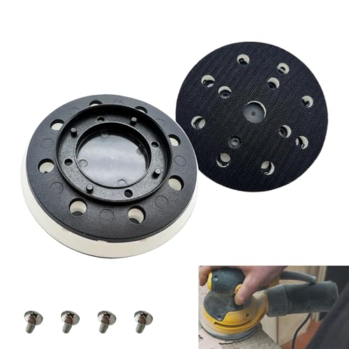 Inscrip 2 Stück 125 mm/5 Zoll Professional Schleifteller, 8-Loch Ersatz Stützteller Schleifteller Teller für GEX 125-1A und PEX 220 AE, Skil 7402/7490, Exzenterschleifer Schleifplatte von Inscrip