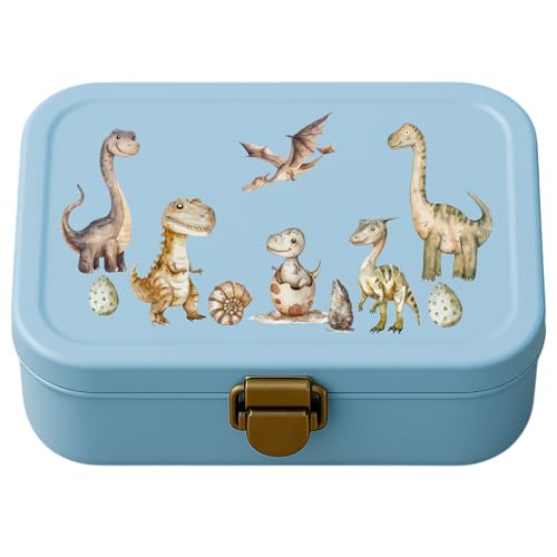 Dino Sticker Set für Kinder – Wasserfest & Spülmaschinengeeignet – Dinosaurier Aufkleber für Brotdose, Trinkflasche, Fahrradhelm (Din A5) von InselKids