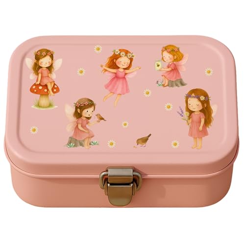 Feen Sticker Set für Kinder – Blumenfee & Gänseblümchen – wasserfeste Aufkleber Aquarell – für Brotdose, Trinkflasche, Helm – Mädchen Sticker Set – A6 A5 A4 – spülmaschinenfest (Din A5) von InselKids