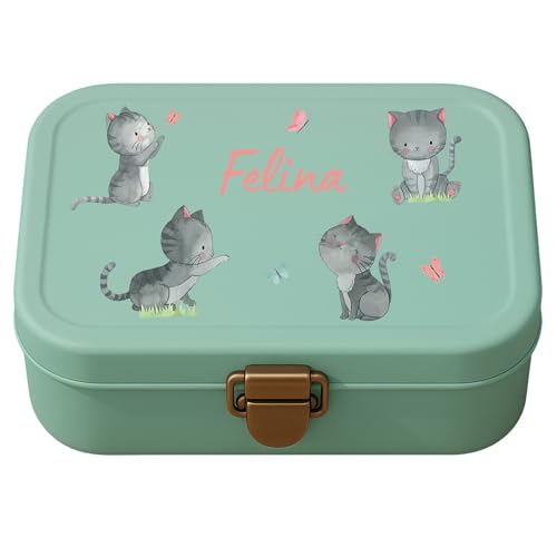 Katzen Sticker mit Namen – personalisierte Aufkleber Kinder – spülmaschinenfeste Sticker für Brotdose, Flasche, Helm – Namensaufkleber Mädchen Schule Katzen Sticker mit Namen – personalisierte Aufkleber Kinder – spülmaschinenfeste Sticker für Brotdose, Flasche, Helm – Namensaufkleber Mädchen Schule von InselKids