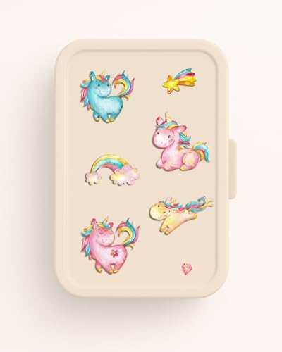 Sticker Einhorn für Kinder – wasserfestes Aufkleber-Set – Vinyl Sticker spülmaschinenfest – für Brotdose, Flasche, Schulheft – Einhörner, Regenbogen, Sterne – A6 A5 A4 (DIN A6 (10,5 × 14,8 cm)) von InselKids