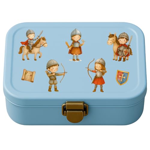 Sticker Set Ritter für Kinder – wasserfest & spülmaschinenfest – Mittelalter Aufkleber für Brotdosen, Trinkflaschen & Helme – Stickerbogen A6/A5/A4 – Geschenk Kindergeburtstag (Din A6) von InselKids