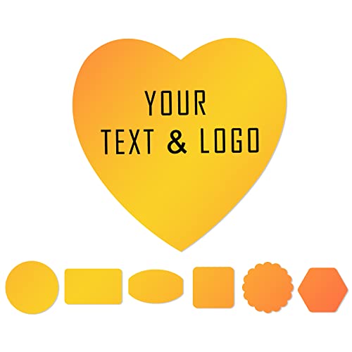 Personalisierte Aufkleber Klebeetiketten selbst gestalten von Business Firmenlogo, Foto, Text in Rund, Quadra,Rechteck, Ellipse (Herzform) von Inshoney