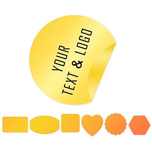 Inshoney Personalisierte Aufkleber Klebeetiketten selbst gestalten von Business Firmenlogo, Foto, Text in Rund, Quadra,Rechteck, Ellipse (Rund), Klein von Inshoney
