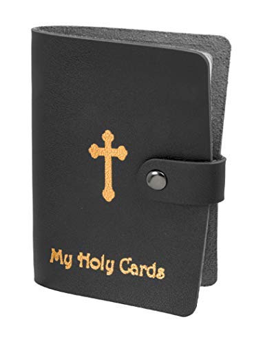 Religiöse Leder-Gebetskartenetui für 24 Heilige Karten schwarz mit goldfarbenem Kreuz Religiöse Leder-Gebetskartenetui für 24 Heilige Karten schwarz mit goldfarbenem Kreuz von Inspire Nation