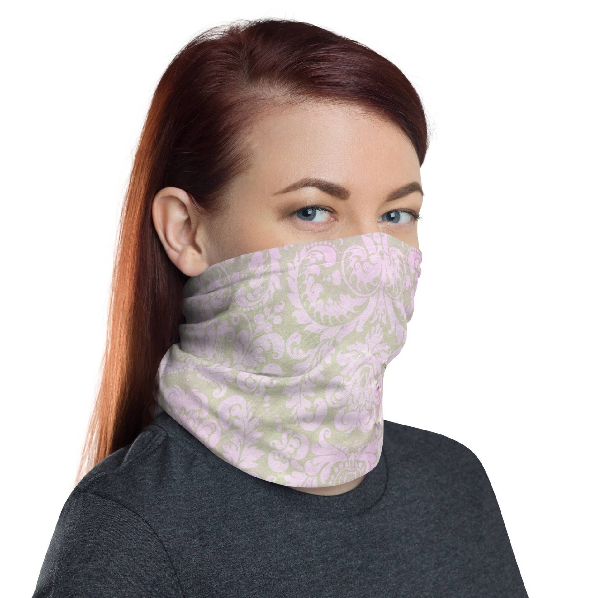 Damast Rosa Waschbar Gesichtsmaske Hals Gaiter von InspiredRebellion