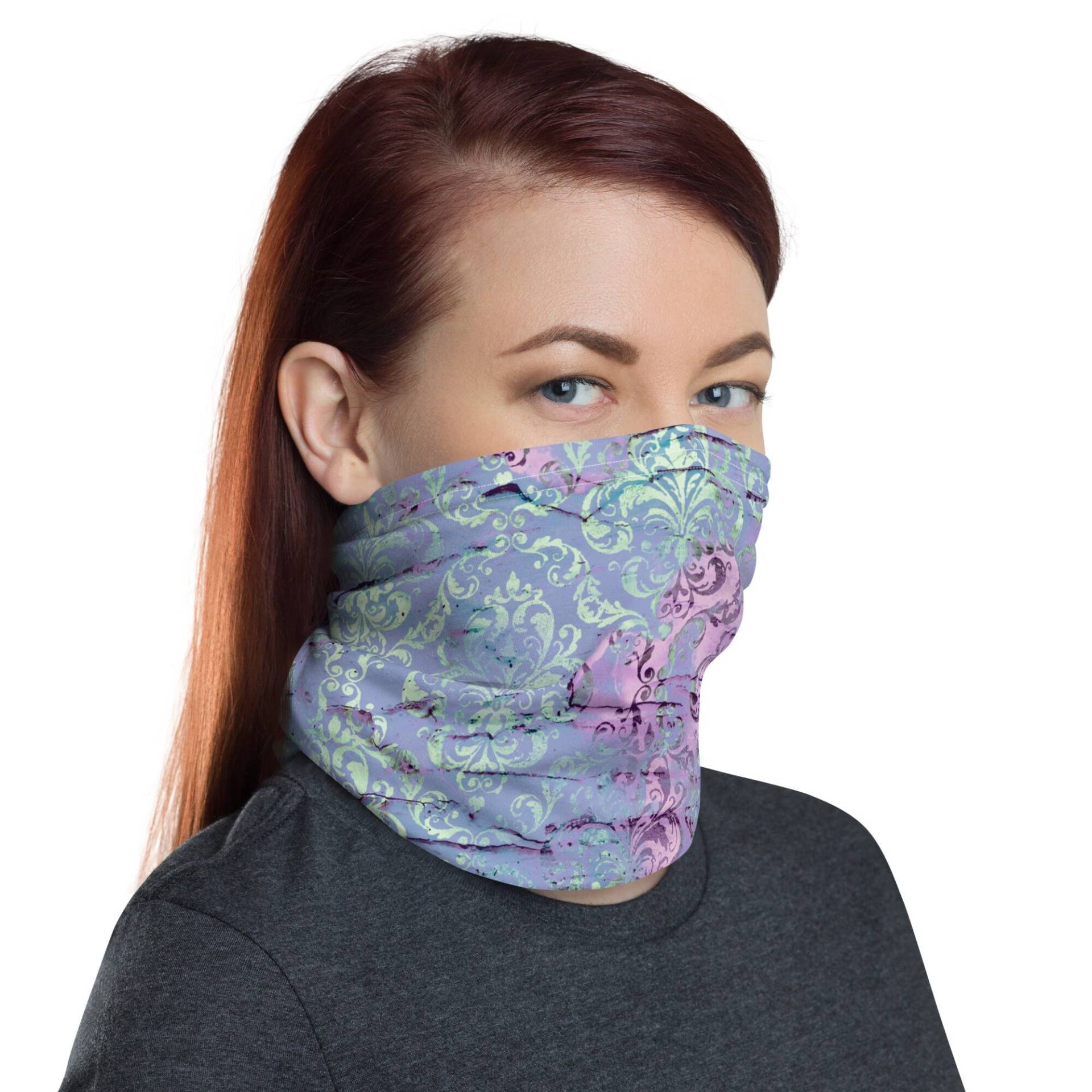 Krawatten-Färbung Damast Waschbar Gesichtsmaske Hals Gaiter von InspiredRebellion