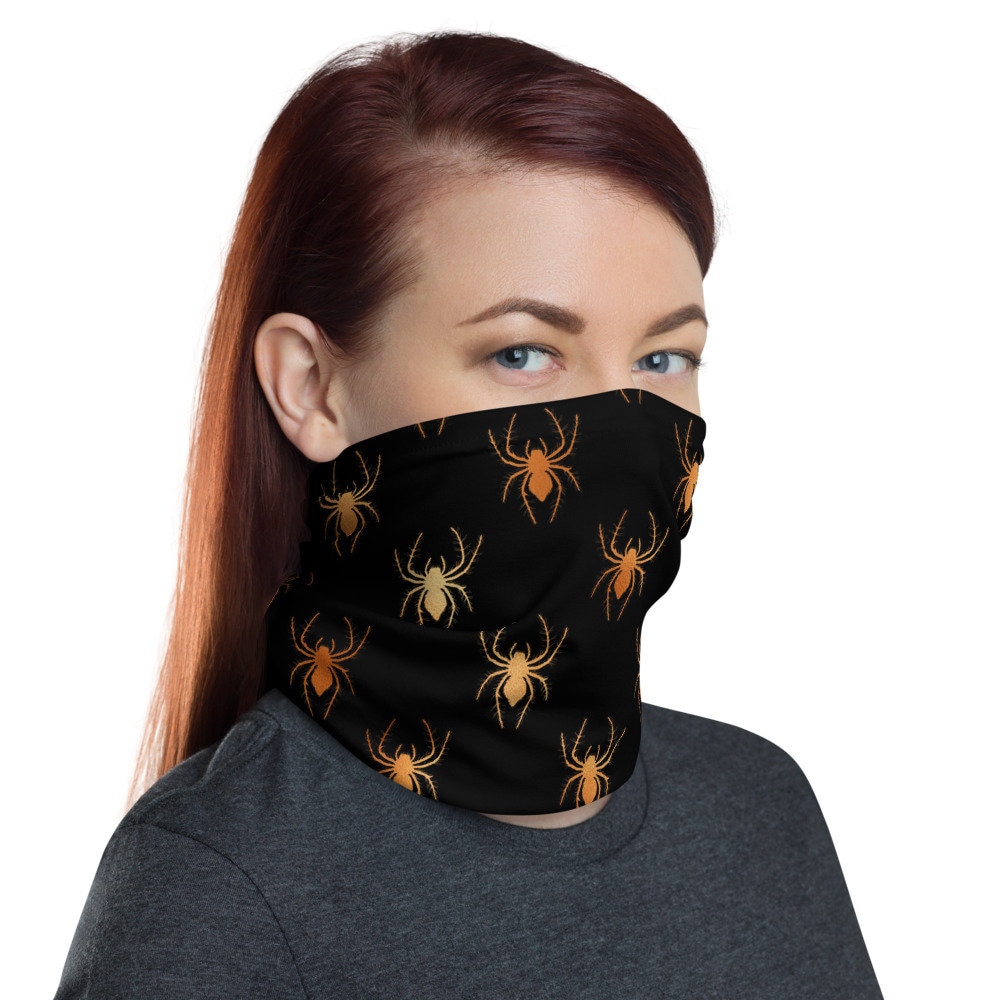 Spinne Waschbar Gesichtsmaske Hals Gaiter | Kupfer Und Schwarz von InspiredRebellion