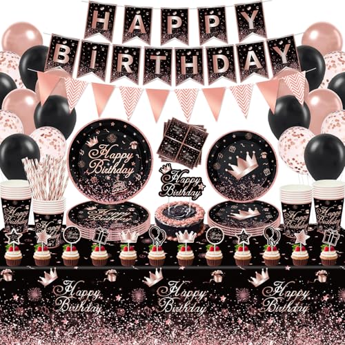 169 PCS Schwarz und Rose Gold Party Dekoration Schwarz Rose Gold Geschirr Set Rose Gold Schwarz Party Supplies Rose Gold Schwarz Geburtstag Party Supplies-Platten Banner Ballons Tischdecke Serviert 20 169 PCS Schwarz und Rose Gold Party Dekoration Schwarz Rose Gold Geschirr Set Rose Gold Schwarz Party Supplies Rose Gold Schwarz Geburtstag Party Supplies-Platten Banner Ballons Tischdecke Serviert 20 von Inspireyee