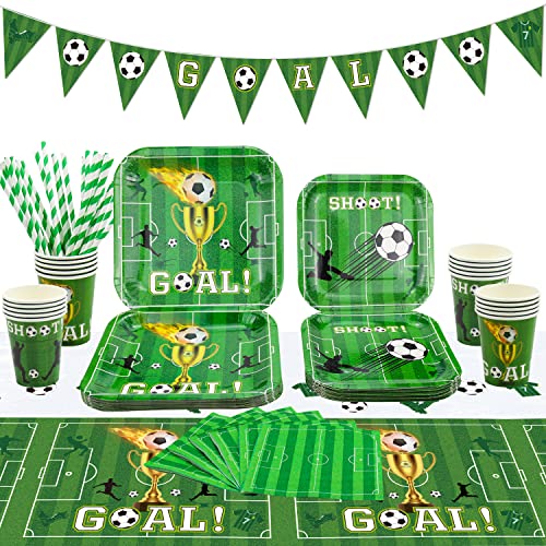 107 Packung Fußball-Party liefert Sport-Thema Geburtstag Dekorationen Fußball-Party-Platten-Set Fußball-Thema Geschirr-Set für Jungen Sport-Thema Geburtstag Dekorationen dient 20 Gäste 107 Packung Fußball-Party liefert Sport-Thema Geburtstag Dekorationen Fußball-Party-Platten-Set Fußball-Thema Geschirr-Set für Jungen Sport-Thema Geburtstag Dekorationen dient 20 Gäste von Inspireyee