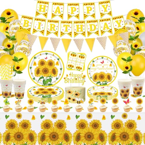 187 PCS Sonnenblumen Party Dekorationen Sonnenblume Party Zubehör Sonnenblume Party Dekorationen Sonnenblume Party Geschirr Set Servietten für Geburtstag Baby Dusche Dekorationen Serviert 20 187 PCS Sonnenblumen Party Dekorationen Sonnenblume Party Zubehör Sonnenblume Party Dekorationen Sonnenblume Party Geschirr Set Servietten für Geburtstag Baby Dusche Dekorationen Serviert 20 von Inspireyee