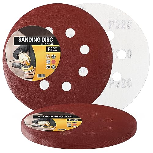 10x Schleifpapier 125mm Klett Körnung P220 Schleifscheiben für Exzenterschleifer Schleifblätter mit Löchern Schmirgelpapier Schleifpads Klettverschluss Kreisschleifscheiben Holz Metall Entrosten Farb 10x Schleifpapier 125mm Klett Körnung P220 Schleifscheiben für Exzenterschleifer Schleifblätter mit Löchern Schmirgelpapier Schleifpads Klettverschluss Kreisschleifscheiben Holz Metall Entrosten Farb von Instalguru