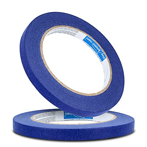 Blue Dolphin™ Profi Malerband 10 mm x 50 m Blau Kreppband Malerkrepp | Abdeckband Maler Klebeband Leicht Ablösbar Innen & Außen Malerabdeckband UV-Beständig Rückstandslos Entfernbar Ohne Lösungsmittel von Instalguru