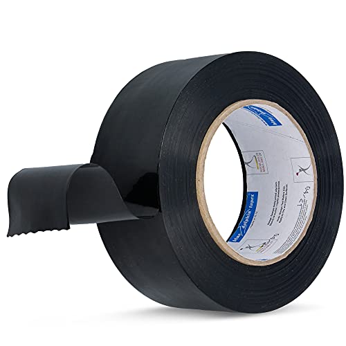 Blue Dolphin™ UNIVERSAL Wasserdichtes Klebeband Schwarz 50 mm x 50 m Innen & Außen | Profi Gewebeband Panzertape Panzerband Für Baufolie Malervlies Abdeckfolie Malerfolie Reparieren Befestigen Bündeln von Instalguru