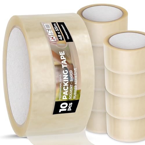 Instalguru 10x Packband Klebeband 55 m Transparent Paketband Verpackungsband Stark Kautschukklebstoff Reißfest für Versand Umzug Kühllagerung Paketen Kartons Instalguru 10x Packband Klebeband 55 m Transparent Paketband Verpackungsband Stark Kautschukklebstoff Reißfest für Versand Umzug Kühllagerung Paketen Kartons von Instalguru