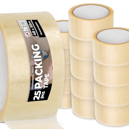 Instalguru 25x Klebeband Packband 48 mm 55 m Transparent Paketband Verpackungsband Verpackungsklebeband Stark Acrylkleber Verschließen von Paketen Kartons Universelles Instalguru 25x Klebeband Packband 48 mm 55 m Transparent Paketband Verpackungsband Verpackungsklebeband Stark Acrylkleber Verschließen von Paketen Kartons Universelles von Instalguru