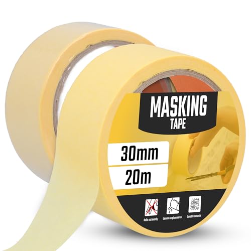 Instalguru 2x Malerband Malerkrepp 30 mm x 20 m Klebeband Kreppband Abklebeband Rückstandfrei Ablösbar Maler Profi Malerarbeiten Streichen Lackieren Renovieren Instalguru 2x Malerband Malerkrepp 30 mm x 20 m Klebeband Kreppband Abklebeband Rückstandfrei Ablösbar Maler Profi Malerarbeiten Streichen Lackieren Renovieren von Instalguru