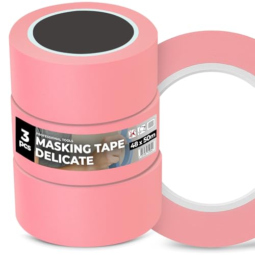 Instalguru 3x Malerband 48 mm x 50 m Klebeband Rose Malerkrepp Abklebeband Maler Kreppband Universal Renovieren Malerarbeiten Washi-Papier Washi-Reispapier Instalguru 3x Malerband 48 mm x 50 m Klebeband Rose Malerkrepp Abklebeband Maler Kreppband Universal Renovieren Malerarbeiten Washi-Papier Washi-Reispapier von Instalguru