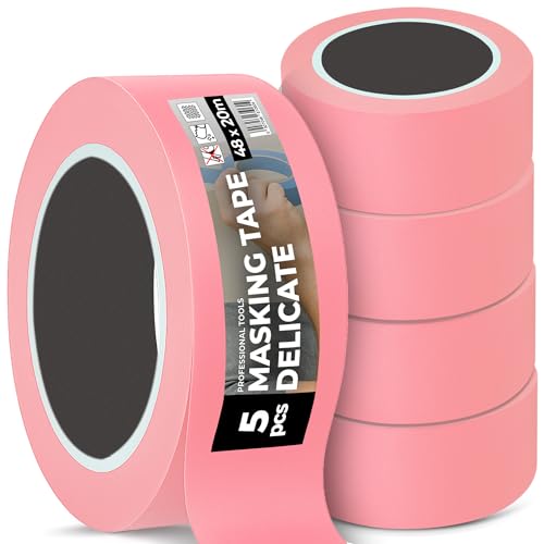 Instalguru 5x Malerband 48 mm x 20 m Klebeband Rose Malerkrepp Abklebeband Maler Kreppband Universal Renovieren Malerarbeiten Washi-Papier Washi-Reispapier Instalguru 5x Malerband 48 mm x 20 m Klebeband Rose Malerkrepp Abklebeband Maler Kreppband Universal Renovieren Malerarbeiten Washi-Papier Washi-Reispapier von Instalguru