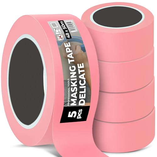 Instalguru 5x Malerband 48 mm x 50 m Klebeband Rose Malerkrepp Abklebeband Maler Kreppband Universal Renovieren Malerarbeiten Washi-Papier Washi-Reispapier Instalguru 5x Malerband 48 mm x 50 m Klebeband Rose Malerkrepp Abklebeband Maler Kreppband Universal Renovieren Malerarbeiten Washi-Papier Washi-Reispapier von Instalguru