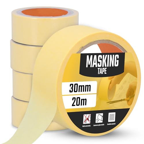Instalguru 5x Malerband Malerkrepp 30 mm x 20 m Klebeband Kreppband Abklebeband Rückstandfrei Ablösbar Maler Profi Malerarbeiten Streichen Lackieren Renovieren Instalguru 5x Malerband Malerkrepp 30 mm x 20 m Klebeband Kreppband Abklebeband Rückstandfrei Ablösbar Maler Profi Malerarbeiten Streichen Lackieren Renovieren von Instalguru