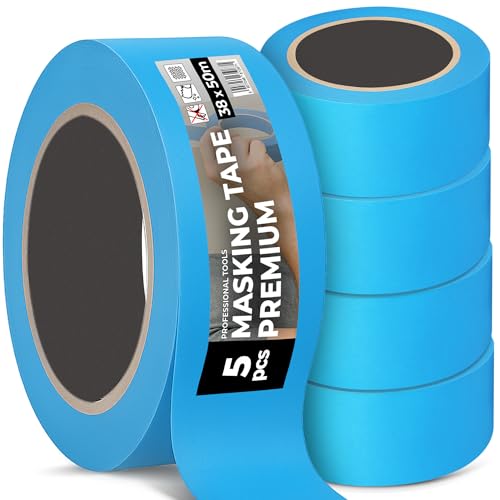 Instalguru 5x Malerkrepp Malerband Klebeband 38 mm 50 m Abdeckband Lackierer Abklebeband Außen Kreppband Malerabdeckband Malerklebeband Universal Handwerkerband Malerarbeiten Instalguru 5x Malerkrepp Malerband Klebeband 38 mm 50 m Abdeckband Lackierer Abklebeband Außen Kreppband Malerabdeckband Malerklebeband Universal Handwerkerband Malerarbeiten von Instalguru