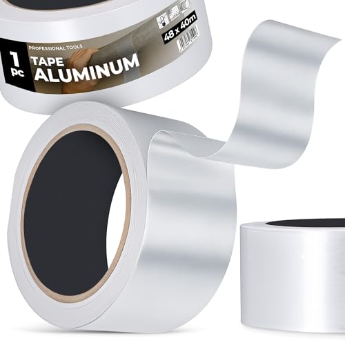 Instalguru Aluminium Reparaturband 48 mm 40 m Klebeband Reparieren Dichtband Alu-Klebeband Wasserdichtes Hitzebeständiges Isolieren Stark Band Temperaturbeständigkeit Instalguru Aluminium Reparaturband 48 mm 40 m Klebeband Reparieren Dichtband Alu-Klebeband Wasserdichtes Hitzebeständiges Isolieren Stark Band Temperaturbeständigkeit von Instalguru