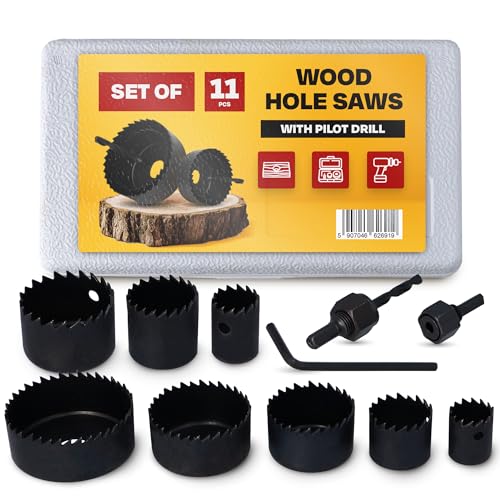 Instalguru Lochsägen Satz 19-64 mm Set Lochsäge Bohrkronen Dosenbohrer Genauen Lochbohrer Trockenbau für Holz Gipskarton Spanplatten PVC-Platten Präzise Löcher von Instalguru