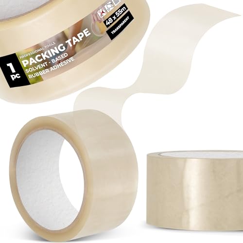 Instalguru Packband Klebeband 55 m Transparent Paketband Verpackungsband Stark Kautschukklebstoff Reißfest für Versand Umzug Kühllagerung Paketen Kartons Instalguru Packband Klebeband 55 m Transparent Paketband Verpackungsband Stark Kautschukklebstoff Reißfest für Versand Umzug Kühllagerung Paketen Kartons von Instalguru