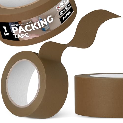 Instalguru Packband Klebeband Paketband 40 mm Braun Verpackungsband Papierklebeband Recycelbar Naturkautschukkleber Umweltgerechtes Recyclingfreundlich Instalguru Packband Klebeband Paketband 40 mm Braun Verpackungsband Papierklebeband Recycelbar Naturkautschukkleber Umweltgerechtes Recyclingfreundlich von Instalguru