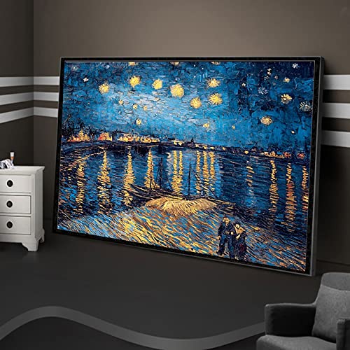 Instarry 5D DIY Diamond Painting Zubehör Full Groß Van Gogh Sternennacht Haus Dekoration 60x40 cm von Instarry