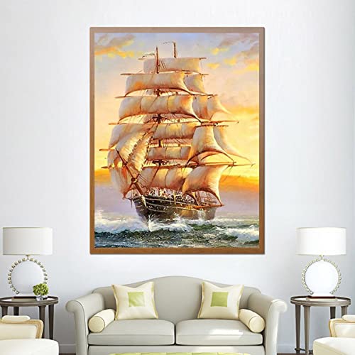 Instarry 5D Diamant Painting Zubehör Full Groß Segelboot Wandbilder Wohnzimmer 70x40 cm Instarry 5D Diamant Painting Zubehör Full Groß Segelboot Wandbilder Wohnzimmer 70x40 cm von Instarry