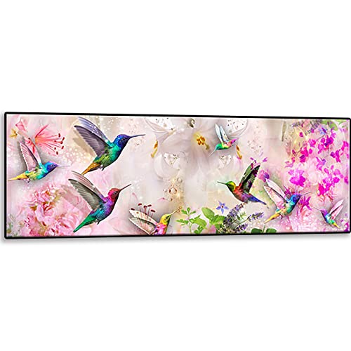 Instarry 5D Diamond Painting Bilder Full Groß Kolibri und Blumen Wanddekoration 150x50 cm von Instarry