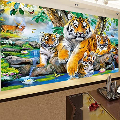 Instarry 5D Diamond Painting Bilder Groß Tiger Haus Dekoration 150x60 cm von Instarry