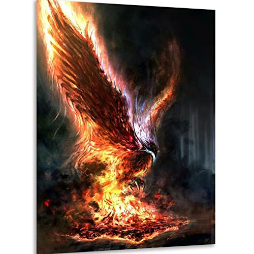 Instarry 5D Diamond Painting Full Groß Flamme und Phönix Wall Decor 60x40 cm von Instarry