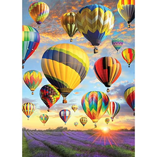 Instarry 5D Diamond Painting Set Full Groß Heißluftballon Schlafzimmer Wohnzimmer Deko 60x40 cm von Instarry