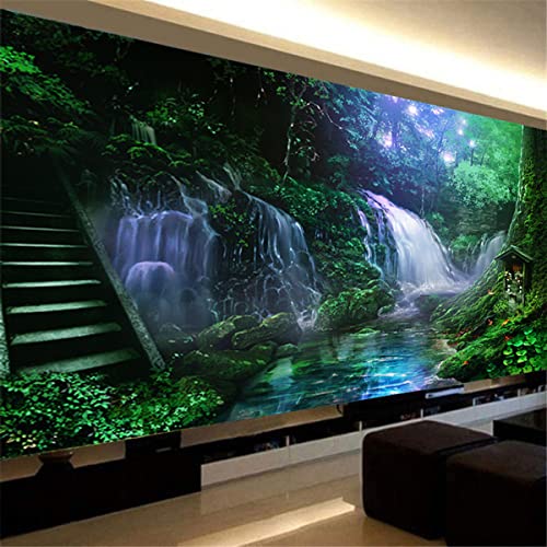 Instarry DIY 5D Diamond Painting Bilder Groß Naturlandschaft Wasserfall Wohnzimmer Dekoration 120x50 cm von Instarry
