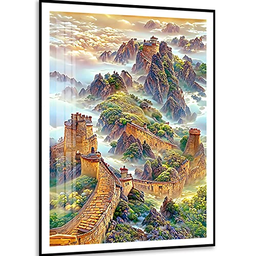 Instarry DIY 5D Diamond Painting Set Groß Chinesische Mauer Room Decor 60x40 cm von Instarry