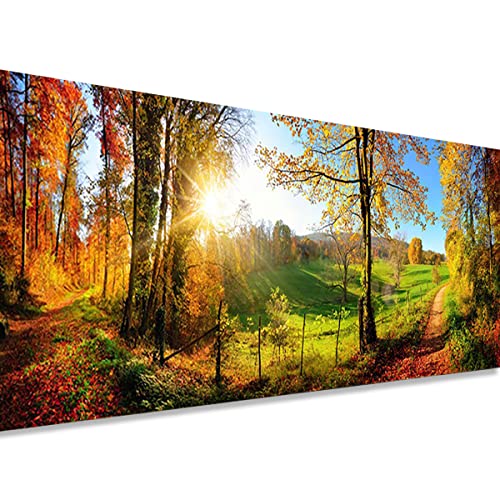 Instarry DIY 5D Diamond Painting Set Groß Sonne und Wald Decoration 100x40 cm von Instarry