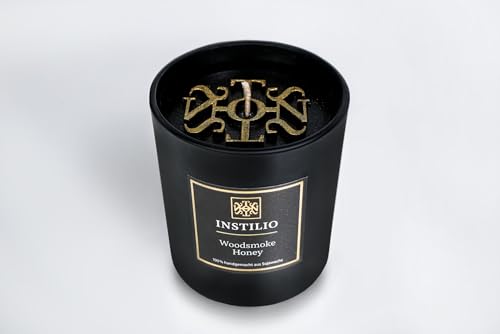 INSTILIO Duftkerze Woodsmoke Honey mit Parfumöl Duft - Edle Duftkerzen handgemacht aus Sojawachs - Geschenk Kerzen, Scented Candle, Duft-Kerze 350g INSTILIO Duftkerze Woodsmoke Honey mit Parfumöl Duft - Edle Duftkerzen handgemacht aus Sojawachs - Geschenk Kerzen, Scented Candle, Duft-Kerze 350g von Instilio