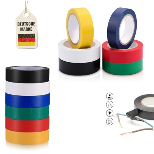 Instinktive-Oase® Isolierband Isoband Elektrikerband in 6 verschiedenen Farben | Unser Klebeband definiert sich aus Hitzebeständigkeit, starke Klebekraft & Reißfestigkeit (6 x Grün) von Instinktive-Oase