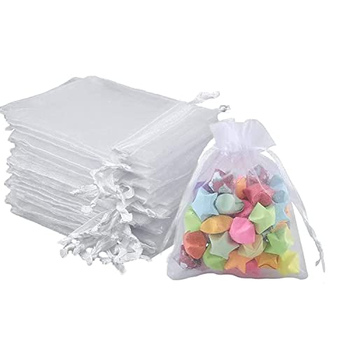 Intckwan 100 Stück Weiß Organzasäckchen 7 x 9 cm Organzabeutel, Säckchen Geschenk Schmuck Hochzeit Bonbonsbeutel Für Festival Party und Hochzeit, Satin-Kordelzug Intckwan 100 Stück Weiß Organzasäckchen 7 x 9 cm Organzabeutel, Säckchen Geschenk Schmuck Hochzeit Bonbonsbeutel Für Festival Party und Hochzeit, Satin-Kordelzug von Intckwan