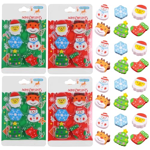 24 Stück Radiergummi Weihnachten - Niedliche Mini Radiergummis Weihnachtsthema für Klassenzimmer, Schreibwaren, Hausaufgabenbelohnungen - Cartoon Design 24 Stück Radiergummi Weihnachten - Niedliche Mini Radiergummis Weihnachtsthema für Klassenzimmer, Schreibwaren, Hausaufgabenbelohnungen - Cartoon Design von InteDesign