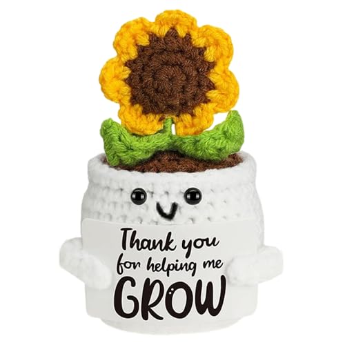 InteDesign Dankeschön-Geschenk für Frauen, positive Häkelblumen, lustige Geschenke, Häkel-Sonnenblumen-Geschenk, niedliche Lehrer-Geschenke für Frauen und Männer, Dankeschön für Helping Me Grow InteDesign Dankeschön-Geschenk für Frauen, positive Häkelblumen, lustige Geschenke, Häkel-Sonnenblumen-Geschenk, niedliche Lehrer-Geschenke für Frauen und Männer, Dankeschön für Helping Me Grow von InteDesign