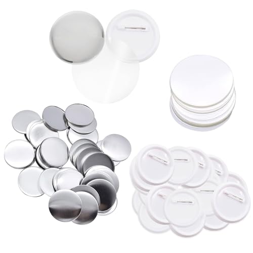 100 Stück Buttonrohlinge Buttons Selber Machen, 44 MM Metall Runden Badge Button Pin Kit, Leeres Buttons Anstecker für Souvenirs, für Bastel Handwerk und Handwerk Aktivitäten 100 Stück Buttonrohlinge Buttons Selber Machen, 44 MM Metall Runden Badge Button Pin Kit, Leeres Buttons Anstecker für Souvenirs, für Bastel Handwerk und Handwerk Aktivitäten von Integrity.1