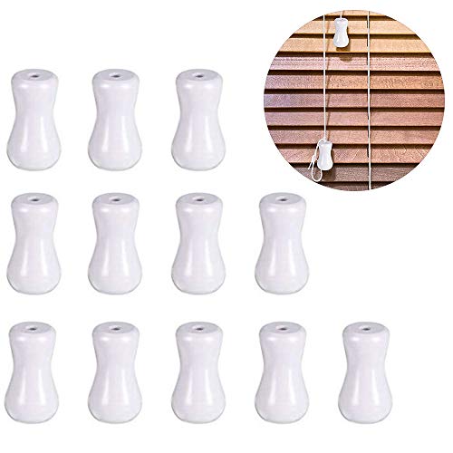 Zubehör für Bambusvorhänge, 12 Stück Jalousien Anhänger, Weißer Holzanhänger, Jalousien Holz Schnur Quasten, für Aluminium Blind Shade, Gartenpflanze und Kunsthandwerk Zubehör für Bambusvorhänge, 12 Stück Jalousien Anhänger, Weißer Holzanhänger, Jalousien Holz Schnur Quasten, für Aluminium Blind Shade, Gartenpflanze und Kunsthandwerk von Integrity.1